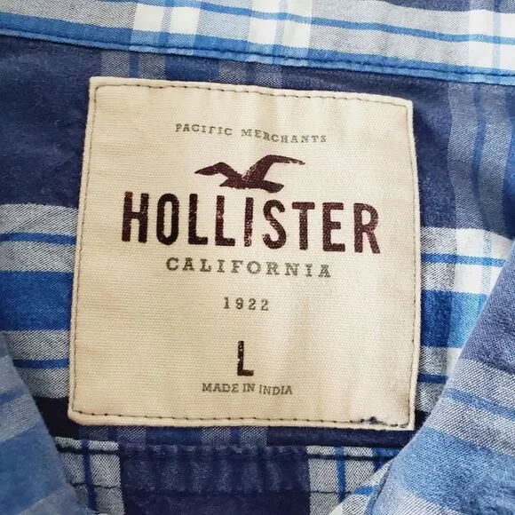 Lot of 3 Men’s Shirts Hollister & Calvin Klein Size Large Long Sleeve GUC - Picture 4 of 14